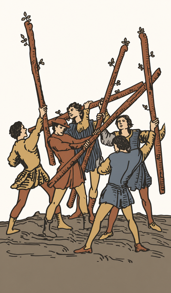 Fünf der Stäbe